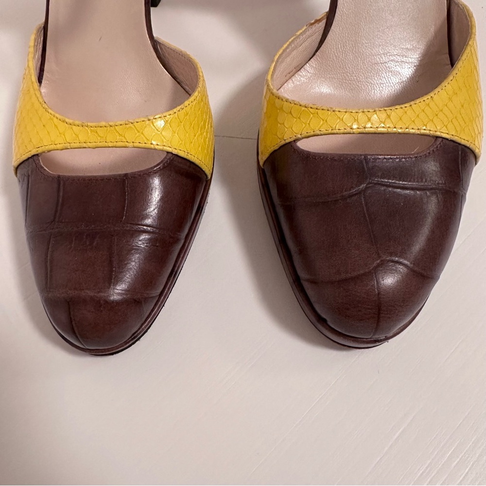 Dior Maryjane High Heels - Brown and Yellow Eu 36.5 - Picture 5 of 16